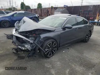 2023 Honda Accord Touring with VIN 1HGCY2F83PA013961, listed as a Copart auction lot 58853475 with 18,575 mi miles and Salvage title. Bid and sale history available at DreamBid. Image 1.