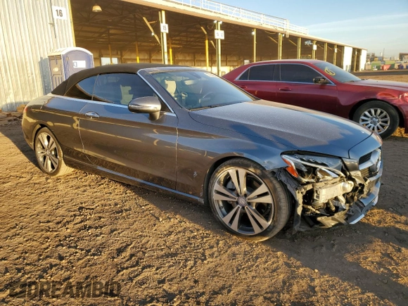 2017 Mercedes-Benz C 300 with VIN WDDWK4JB3HF428915, listed as a Copart auction lot 77944844 with 57,241 mi miles and Salvage Title. Bid and sale history available at DreamBid. Image 4.