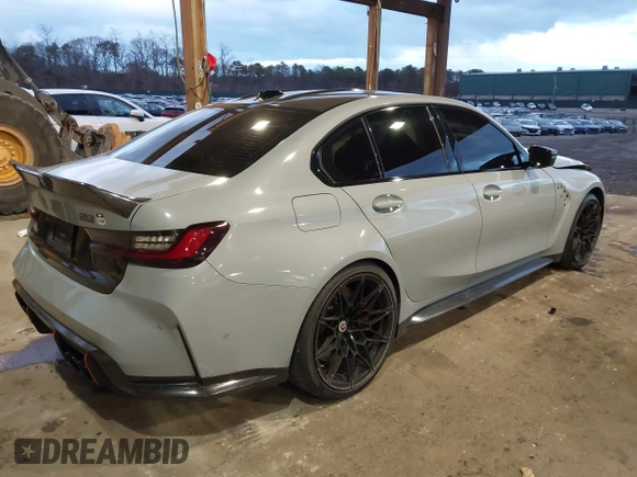 2023 BMW M3 Competition xDrive with VIN WBS43AY03PFP13218, listed as a IAAI auction lot 40936588 with 26,610 mi miles and . Bid and sale history available at DreamBid. Image 4.