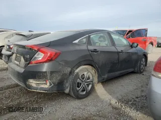 2018 Honda Civic Sedan LX with VIN 2HGFC2F52JH555076, listed as a Copart auction lot 43618385 with 65,150 mi miles and Salvage Title. Bid and sale history available at carsss.com. Image 3.
