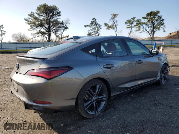 2023 Acura Integra Technology with VIN 19UDE4H68PA003169, listed as a Copart auction lot 50195695 with 19,041 mi miles and Salvage Title. Bid and sale history available at DreamBid. Image 3.