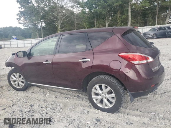 2013 Nissan Murano S with VIN JN8AZ1MU2DW203735, listed as a Copart auction lot 72191344 with 0 mi miles and Salvage Title. Bid and sale history available at carsss.com. Image 2.