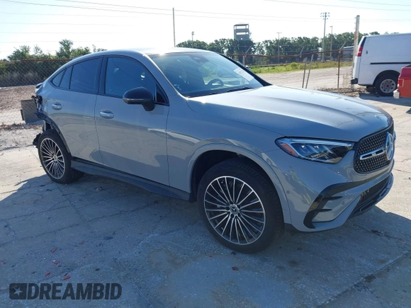 2025 Mercedes-Benz GLC with VIN W1NKJ4HB7SF247723, listed as a IAAI auction lot 41972320 with 3,549 mi miles. Bid and sale history available at carsss.com. Image 1.