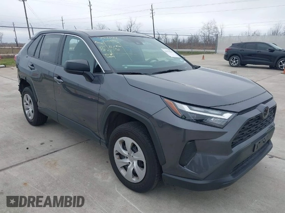 2023 Toyota RAV4 LE with VIN 2T3F1RFV3PW358939, listed as a IAAI auction lot 41575625 with 54,960 mi miles. Bid and sale history available at carsss.com. Image 1.