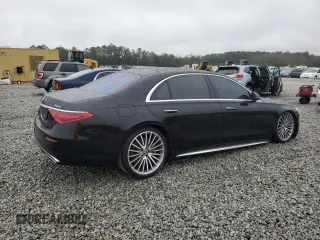 2023 Mercedes-Benz S 580 with VIN W1K6G7GB0PA184579, listed as a Copart auction lot 50176075 with 8,766 mi miles and Salvage Title. Bid and sale history available at DreamBid. Image 3.
