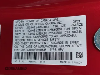 2025 Honda CR-V EX with VIN 2HKRS4H40SH404535, listed as a IAAI auction lot 40948382 with 5,102 mi miles and . Bid and sale history available at DreamBid. Image 9.