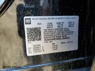 2025 Chevrolet Equinox FWD LT with VIN 3GNAXHEG6SL164015, listed as a Copart auction lot 50953345 with 1,894 mi miles and Salvage Title. Bid and sale history available at carsss.com. Image 13.