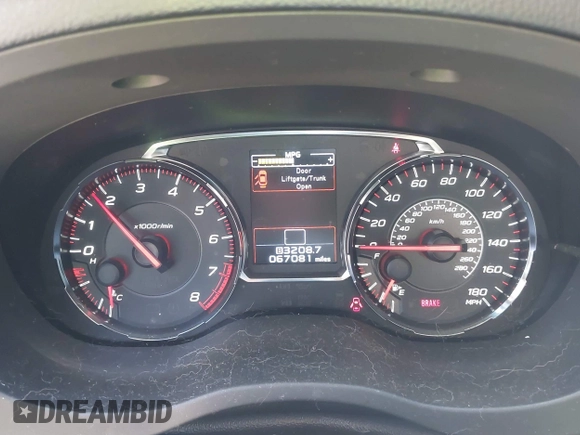 2019 Subaru WRX z VIN JF1VA1A6XK9815645, wystawiony jako IAAI lot #42416285 z przebiegiem 67 081 mil mil oraz . Historia ofert i sprzedaży dostępna na DreamBid. Obrazek 7.