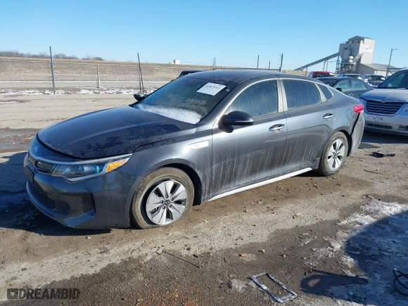 2017 Kia Optima Hybrid with VIN KNAGT4LE0H5010561, listed as a IAAI auction lot 41623263 with 80,442 mi miles. Bid and sale history available at carsss.com. Image 17.