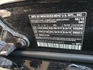 2012 Mercedes-Benz R-Class R 350 BlueTEC with VIN 4JGCB2FE0CA153493, listed as a Copart auction lot 75044884 with 146,656 mi miles and Clean Title. Bid and sale history available at carsss.com. Image 13.