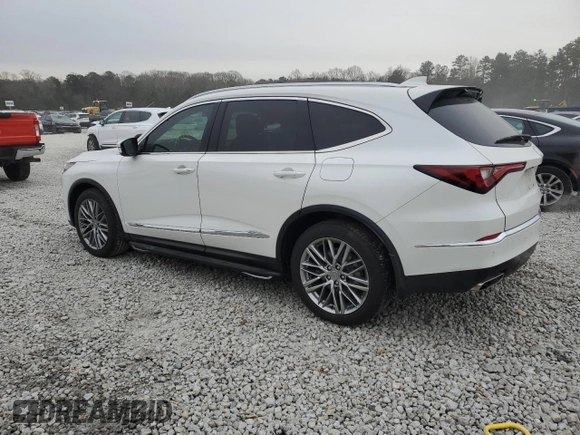 2023 Acura MDX w/Advance Package with VIN 5J8YE1H87PL022852, listed as a Copart auction lot 88914165 with 24,683 mi miles and Salvage Title. Bid and sale history available at carsss.com. Image 2.