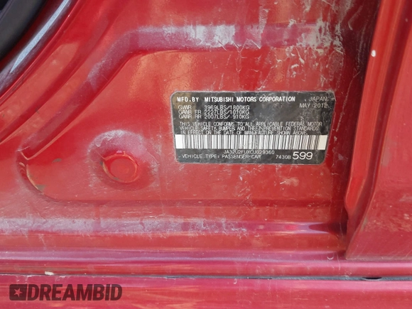 2012 Mitsubishi Lancer ES with VIN JA32U2FUXCU029360, listed as a IAAI auction lot 42121394 with 166,586 mi miles and . Bid and sale history available at DreamBid. Image 9.