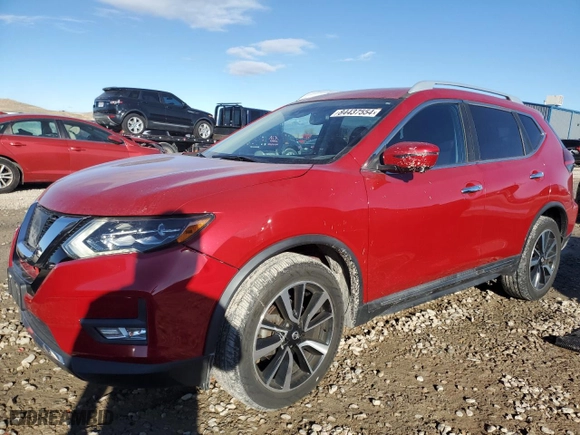 2017 Nissan Rogue S with VIN 5N1AT2MV8HC846198, listed as a Copart auction lot 84437554 with 45,765 mi miles and Salvage Title. Bid and sale history available at carsss.com. Image 1.