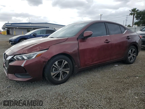 2021 Nissan Sentra SV with VIN 3N1AB8CV2MY203846, listed as a Copart auction lot 53878675 with 59,078 mi miles and Clean Title. Bid and sale history available at carsss.com. Image 1.