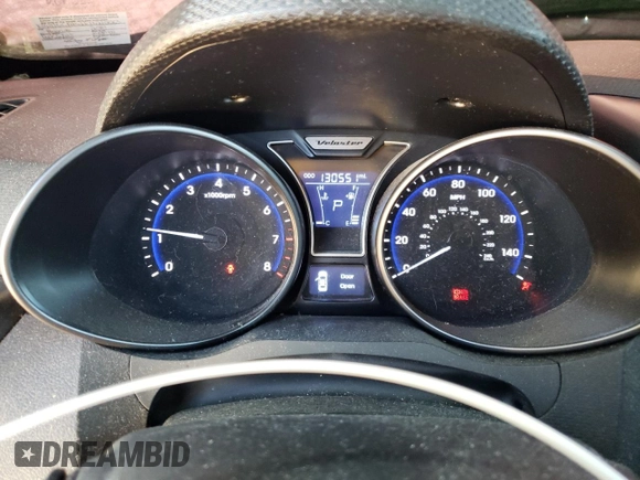 2014 Hyundai Veloster Turbo with VIN KMHTC6AE2EU210063, listed as a Copart auction lot 79243924 with 130,551 mi miles and Salvage Title. Bid and sale history available at carsss.com. Image 9.