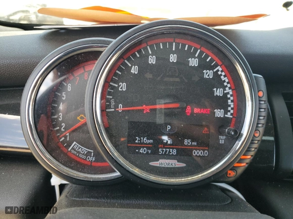 2017 MINI Hardtop 2 Door John Cooper Works with VIN WMWXM9C35HT998800, listed as a Copart auction lot 56348224 with 57,738 mi miles and Salvage Title. Bid and sale history available at carsss.com. Image 9.