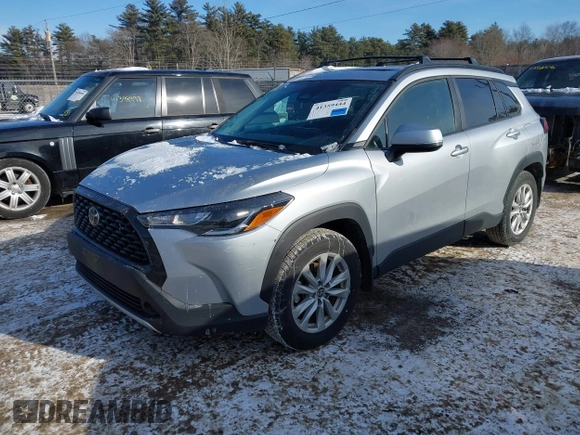 2023 Toyota Corolla Cross LE with VIN 7MUBAABG7PV045648, listed as a IAAI auction lot 41359444 with 60,950 mi miles and . Bid and sale history available at DreamBid. Image 17.