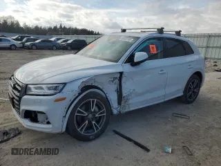 2020 Audi Q5 Premium Plus with VIN WA1E2AFYXL2056002, listed as a Copart auction lot 50502745 with 25,245 mi miles and Salvage title. Bid and sale history available at DreamBid. Image 1.