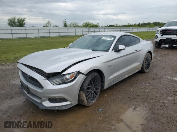 2017 Ford Mustang GT with VIN 1FA6P8CF4H5210027, listed as a Copart auction lot 51072245 with 106,719 mi miles and Salvage Title. Bid and sale history available at carsss.com. Image 1.