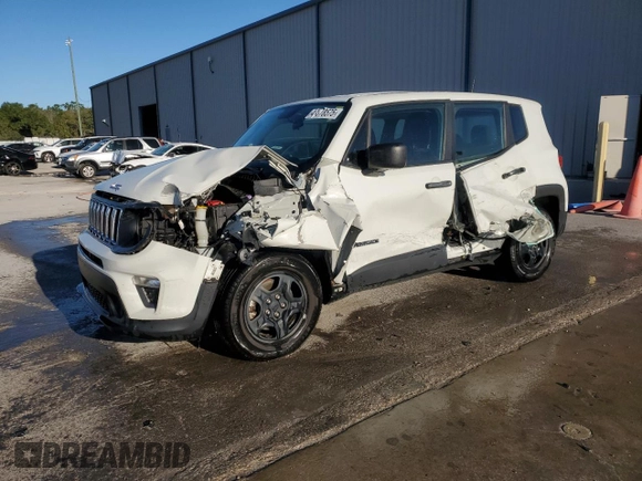 2020 Jeep Renegade Sport with VIN ZACNJAABXLPL58954, listed as a Copart auction lot 47878575 with 104,778 mi miles and Non Repairable. Bid and sale history available at carsss.com. Image 1.