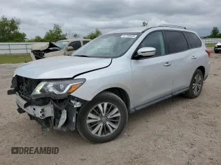 2019 Nissan Pathfinder SL z VIN 5N1DR2MN3KC617821, wystawiony jako Copart lot #51780035 z przebiegiem 156 805 mil mil oraz Szkoda całkowita • Salvage title. Historia ofert i sprzedaży dostępna na DreamBid. Obrazek 1.