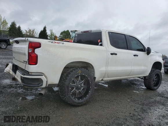 2019 Chevrolet Silverado 1500 Custom with VIN 3GCPYBEH7KG227329, listed as a Copart auction lot 50712934 with 99,428 mi miles and Salvage Title. Bid and sale history available at DreamBid. Image 3.