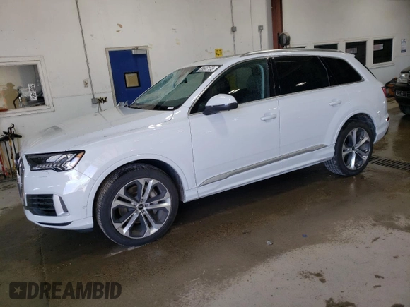 2023 Audi Q7 Premium Plus with VIN WA1LXBF71PD016522, listed as a Copart auction lot 55307155 with 24,025 mi miles and Salvage title. Bid and sale history available at DreamBid. Image 1.
