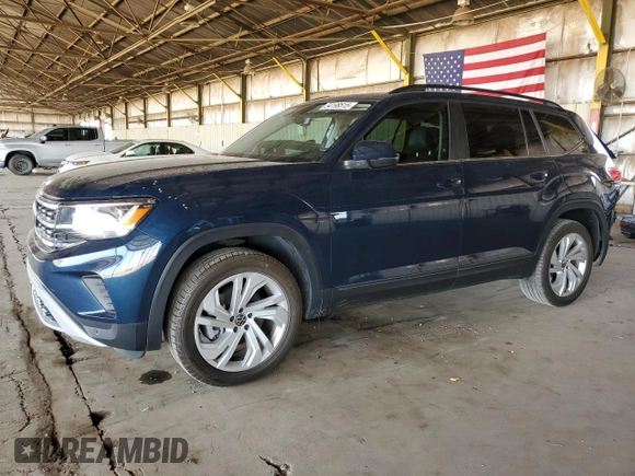2021 Volkswagen Atlas SE z VIN 1V2JR2CA4MC598266, wystawiony jako Copart lot #54198515 z przebiegiem 72 249 mil mil oraz Szkoda całkowita • Salvage title. Historia ofert i sprzedaży dostępna na DreamBid. Obrazek 1.