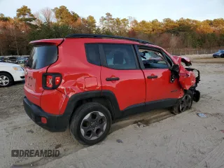2017 Jeep Renegade Sport with VIN ZACCJBAB5HPF02529, listed as a Copart auction lot 80759394 with 130,906 mi miles and Salvage Title. Bid and sale history available at carsss.com. Image 3.