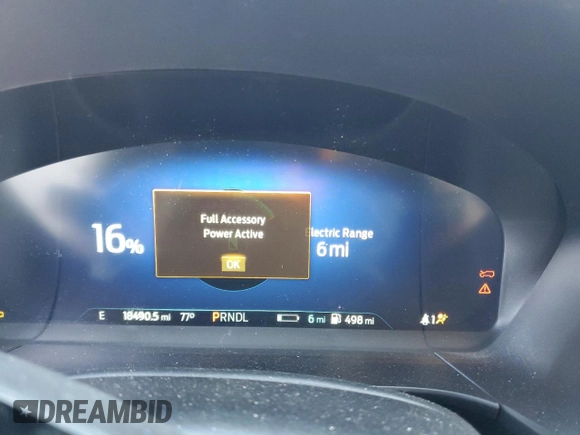 2022 Ford Escape Titanium Plug-In Hybrid with VIN 1FMCU0LZ8NUB74213, listed as a Copart auction lot 77133004 with 18,490 mi miles and Salvage title. Bid and sale history available at DreamBid. Image 9.