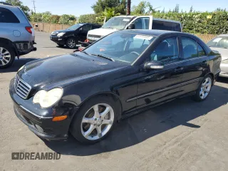 2007 Mercedes-Benz C 230 Sport with VIN WDBRF52H37F933113, listed as a Copart auction lot 61600585 with 188,049 mi miles and Salvage title. Bid and sale history available at DreamBid. Image 1.