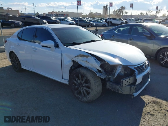 2014 Lexus GS 350 with VIN JTHCE1BL6E5025540, listed as a IAAI auction lot 41725095 with 91,907 mi miles. Bid and sale history available at carsss.com. Image 1.