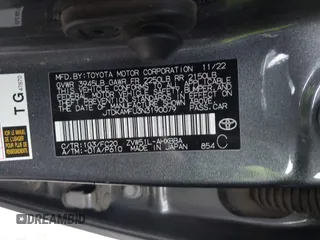 2022 Toyota Prius L Eco with VIN JTDKAMFU3N3190079, listed as a IAAI auction lot 41771356 with 52,607 mi miles and . Bid and sale history available at DreamBid. Image 9.