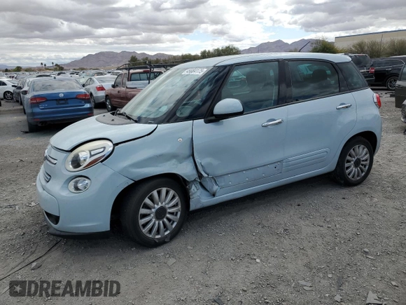 2014 FIAT 500L Easy with VIN ZFBCFABH6EZ020375, listed as a Copart auction lot 49084175 with 106,992 mi miles and Salvage Title. Bid and sale history available at carsss.com. Image 1.