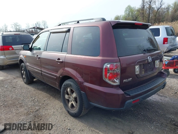 2007 Honda Pilot EX-L with VIN 2HKYF18587H515168, listed as a IAAI auction lot 41950101 with 216,885 mi miles. Bid and sale history available at carsss.com. Image 3.