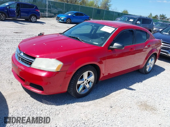 2013 Dodge Avenger SE with VIN 1C3CDZAB3DN544513, listed as a IAAI auction lot 41950534 with 239,295 mi miles and . Bid and sale history available at carsss.com. Image 2.