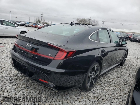 2021 Hyundai Sonata SEL Plus with VIN 5NPEJ4J27MH124513, listed as a Copart auction lot 60113514 with 25,378 mi miles and Salvage Title. Bid and sale history available at DreamBid. Image 3.