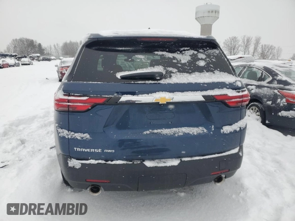 2022 Chevrolet Traverse LS with VIN 1GNEVFKW5NJ104147, listed as a Copart auction lot 88912525 with 57,052 mi miles and Salvage Title. Bid and sale history available at carsss.com. Image 6.
