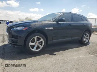 2017 Jaguar F-Pace 35t Premium with VIN SADCJ2BVXHA090332, listed as a Copart auction lot 55671435 with 92,443 mi miles and Salvage Title. Bid and sale history available at DreamBid. Image 1.