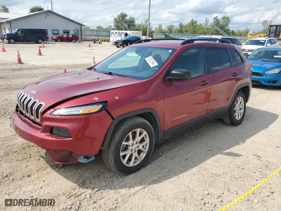 2016 Jeep Cherokee Sport with VIN 1C4PJMAS9GW349118, listed as a Copart auction lot 69532944 with 73,876 mi miles and Salvage Title. Bid and sale history available at carsss.com. Image 1.