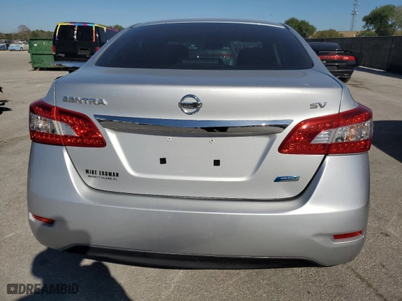 2014 Nissan Sentra SV with VIN 3N1AB7AP3EL696658, listed as a Copart auction lot 48518985 with 44,327 mi miles and Non Repairable. Bid and sale history available at carsss.com. Image 6.