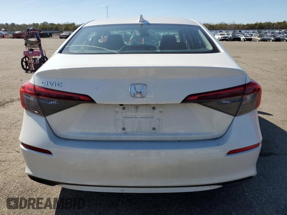 2024 Honda Civic Sedan EX with VIN 2HGFE1F72RH334174, listed as a Copart auction lot 48358455 with 7,288 mi miles and Salvage Title. Bid and sale history available at carsss.com. Image 6.