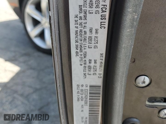 2019 Dodge Challenger SXT z VIN 2C3CDZAG2KH699815, wystawiony jako Copart lot #50547245 z przebiegiem 43 124 mil mil oraz Nie do naprawy • Non repairable. Historia ofert i sprzedaży dostępna na DreamBid. Obrazek 12.