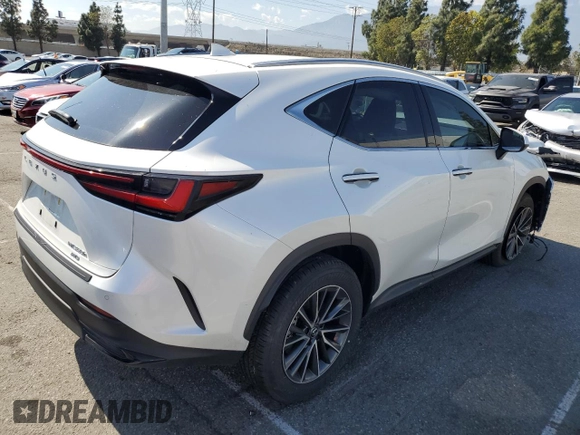 2025 Lexus NX 350h Premium with VIN JTJGKCEZXS2046795, listed as a Copart auction lot 55152575 with 3,611 mi miles and Clean title. Bid and sale history available at DreamBid. Image 3.