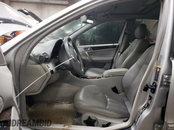 2005 Mercedes-Benz C 240 with VIN WDBRF81J65F678895, listed as a Copart auction lot 48112075 with 71,060 mi miles and Salvage Title. Bid and sale history available at DreamBid. Image 7.