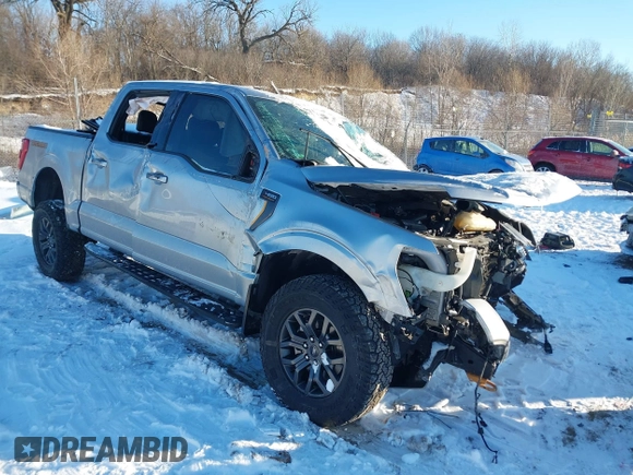 2022 Ford F-150 XL with VIN 1FTEW1E81NFA62939, listed as a IAAI auction lot 41580557 with 46,971 mi miles and . Bid and sale history available at carsss.com. Image 1.