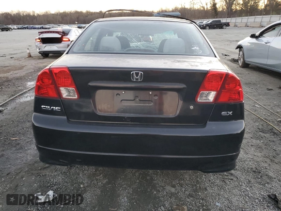 2004 Honda Civic EX with VIN 2HGES26764H527446, listed as a Copart auction lot 83899204 with Not Provided miles and Non Repairable. Bid and sale history available at DreamBid. Image 6.