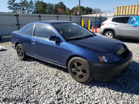 2002 Honda Civic EX with VIN 1HGEM21932L098155, listed as a Copart auction lot 48353245 with 248,761 mi miles and Salvage Title. Bid and sale history available at carsss.com. Image 4.