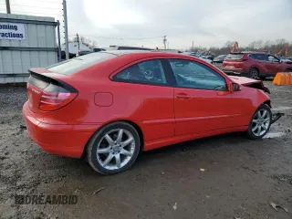 2003 Mercedes-Benz C 230 Kompressor with VIN WDBRN40J23A526300, listed as a Copart auction lot 43702855 with 124,676 mi miles and Salvage title. Bid and sale history available at DreamBid. Image 3.