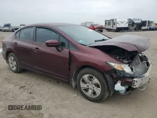 2015 Honda Civic Sedan LX with VIN 19XFB2F50FE101512, listed as a Copart auction lot 49170105 with 65,204 mi miles and Salvage Title. Bid and sale history available at carsss.com. Image 4.